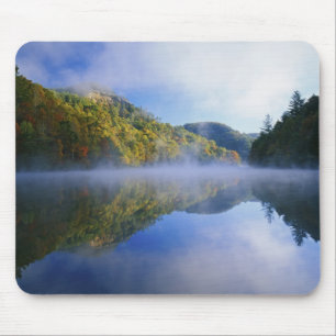 Tapis De Souris Lac Millcreek et couleurs d'automne au lever du so