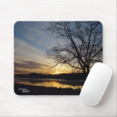 Tapis De Souris Lac Mousepad de Sunrise Oak Tree (Avec souris)