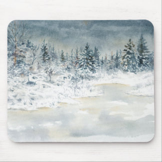 Tapis De Souris Lac Mousepad d'hiver