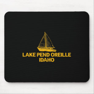 Tapis De Souris Lac Pend Oreille Idaho Plein Air Vintage Avant Et