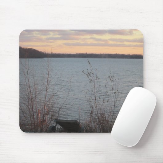 Tapis De Souris Lac Shore Sunset Mousepad (Avec souris)