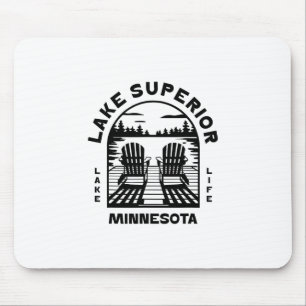 Tapis De Souris Lac Supérieur Minnesota Outdoors Vintage 1