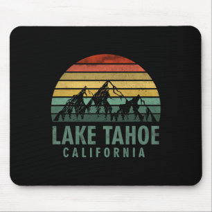 Tapis De Souris Lac Tahoe Californie Montagnes Vintage Randonnée C