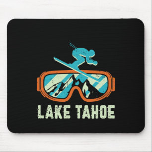 Tapis De Souris Lac Tahoe Californie Ski Vintage Rétro Et Sno