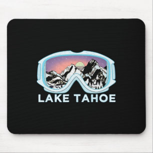 Tapis De Souris Lac Tahoe Design de ski Lac Tahoe Ski neige Cadeau