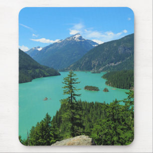 Tapis De Souris Lac Turquoise de Snowy Mountain à Washington