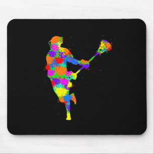 Tapis De Souris Lacrosse Joueur Enfants Garçons Jeunesse