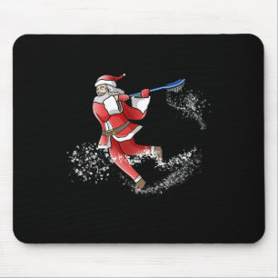 Tapis De Souris Lacrosse Père Noël Cool de Noël Lax Sport vilain X