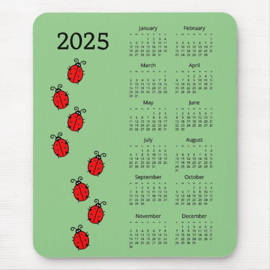 Tapis De Souris Ladiy Bugs 2025 Calendrier Mousepad (Devant)