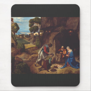 Tapis De Souris L'Adoration des bergers par Giorgione