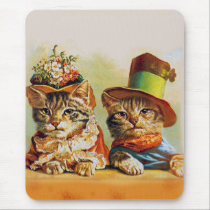 Tapis De Souris Lady and Gentleman, Chats, Artiste inconnu