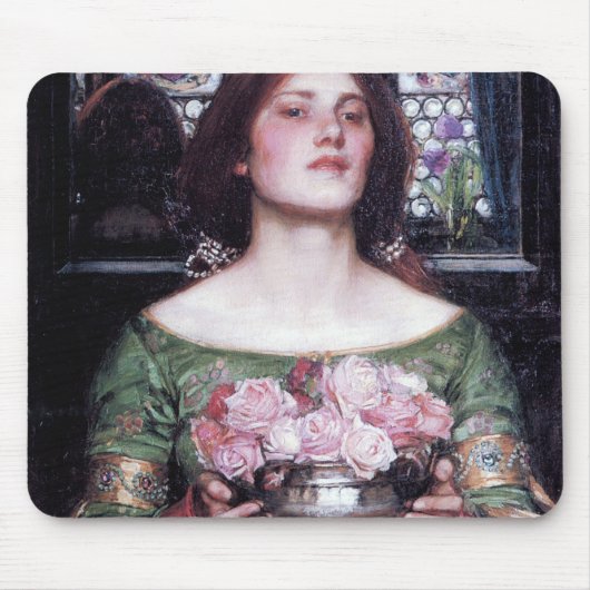 Tapis De Souris Lady and Roses, John William Waterhouse (Devant)