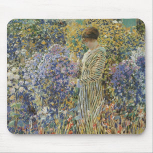 Tapis De Souris Lady in a Garden par Frederick Frieseke, Art