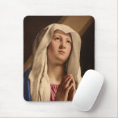 Tapis De Souris Lady Madonna Praying (Vierge Marie) (Art chrétien) (Avec souris)