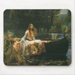 Tapis De Souris Lady Shalott On Boat par John William Waterhouse