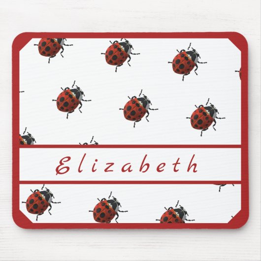 Tapis De Souris Ladybug Avec Nom (Devant)