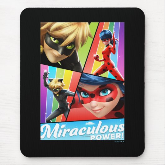 Tapis De Souris Ladybug & Cat Noir | Puissance Miraculeuse ! (Devant)