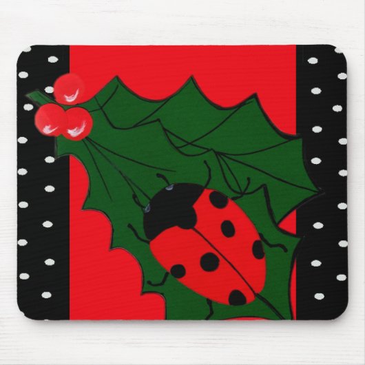 Tapis De Souris Ladybug Christmas Mousepad (Devant)