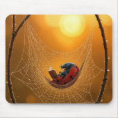 Tapis De Souris Ladybug in a Spider Web Hammock (Devant)
