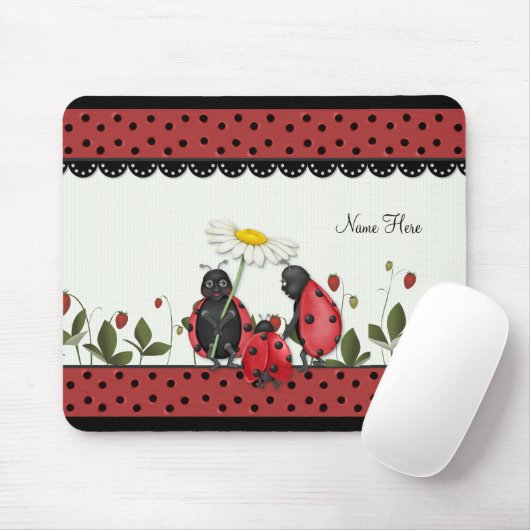 Tapis De Souris Ladybug Stroll (Avec souris)
