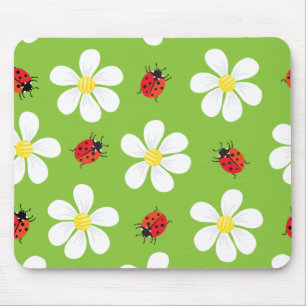 Tapis De Souris Ladybugs et Daisies Mousepad