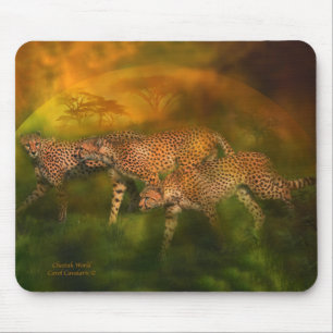 Tapis De Souris L'Afrique - art Mousepad du monde de guépard