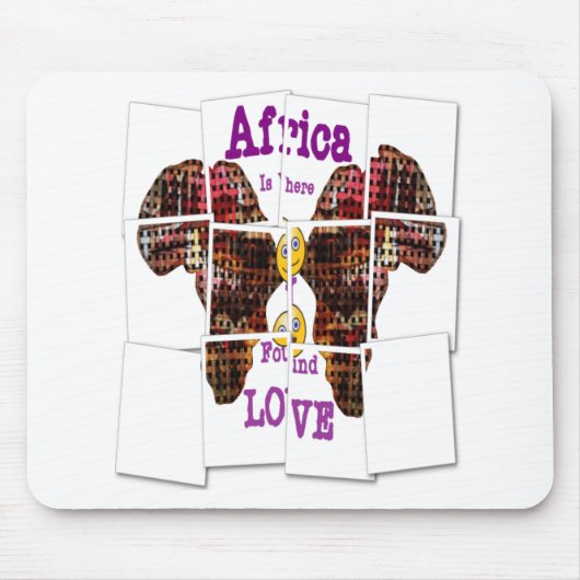 Tapis De Souris L'Afrique c'est là que j'ai trouvé l'amour (Devant)