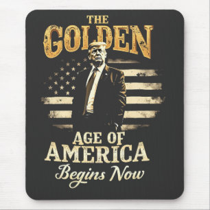 Tapis De Souris L'âge d'or de l'Amérique commence maintenant Trump