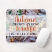 Tapis De Souris laisser aller les choses automne tombé feuille feu (Avec souris)