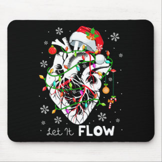 Tapis De Souris Laisser couler l'anatomie de Noël Santa Heart Part