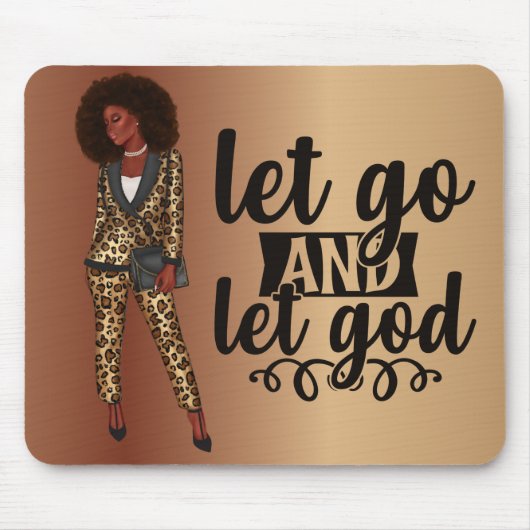 Tapis De Souris Laisser Dieu Black Woman Souse Pad (Devant)