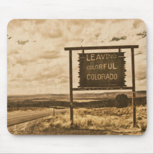 Tapis De Souris laisser le signe coloré du Colorado