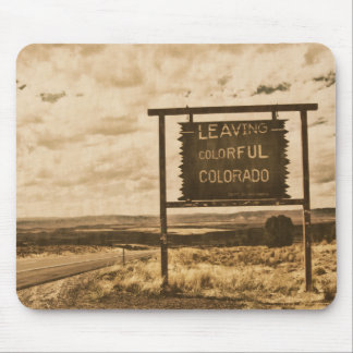 Tapis De Souris laisser le signe coloré du Colorado