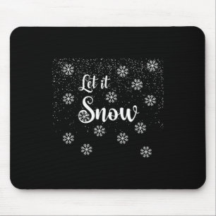 Tapis De Souris Laisser neiger hiver Snowflakes Pajama de Noël
