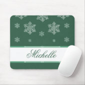 Tapis De Souris Laisser neiger vacances Mousepad, vert (Avec souris)