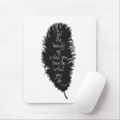 Tapis De Souris Laissez la plume de beauté (Avec souris)