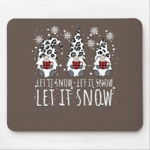 Tapis De Souris LAISSEZ-LE NEIGER Gnome d'hiver - Léopard Buffalo