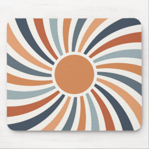 Tapis De Souris Laissez le soleil briller dans un style rétro colo