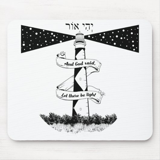 Tapis De Souris LAISSEZ-VOUS ÊTRE CLAIR noir et blanc (Devant)