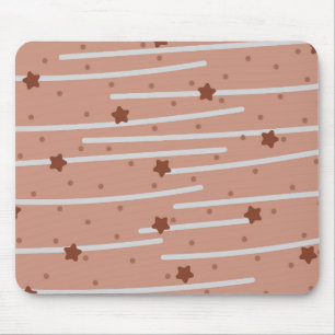 Tapis De Souris Lait Chocolatey Étoiles et rayures Motif