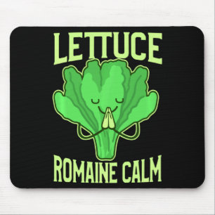 Tapis De Souris Laitue drôle Romaine Calme Méditation Yoga Zen 