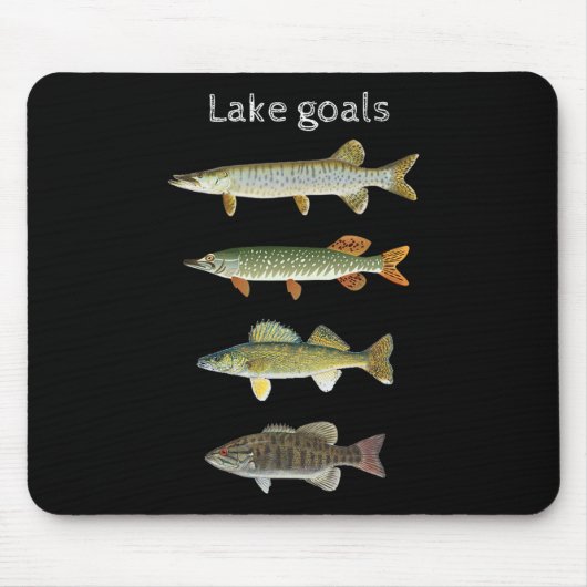 Tapis De Souris Lake Goals Fishing Musky Pike Walleye Small Mouth  (Devant)