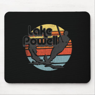 Tapis De Souris Lake Powell Arizona Ski aquatique Rétro Vintage Gi