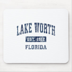 Tapis De Souris Lake Worth Floride Fl Vintage Sports Établi D