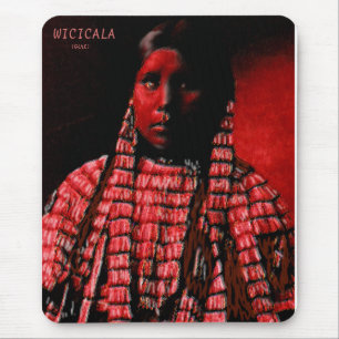 Tapis De Souris Lakhotah fille à l'intérieur d'un tipi