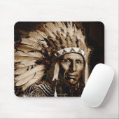 Tapis De Souris Lakota Historic Native American Chief Eagle Dog (Avec souris)