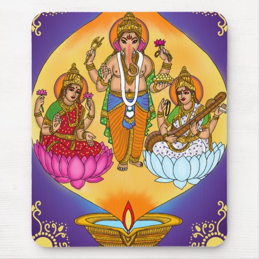 Tapis de souris Lakshmi Ganesh (Devant)