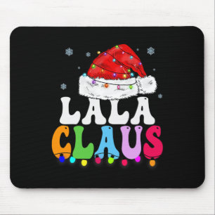Tapis De Souris Lala Claus Funny Famille de Noël jumelée Grand-mèr