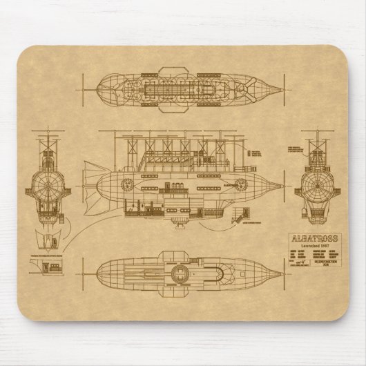 Tapis De Souris L'Albatros de Robur du "Maître du Monde" (Devant)