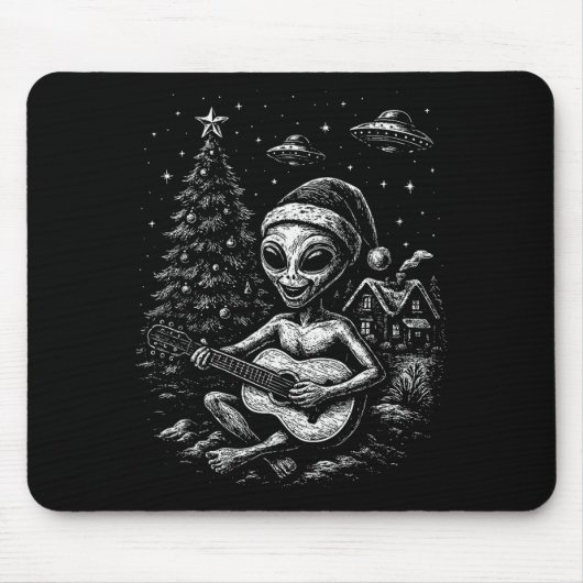 Tapis De Souris L'Alien aime Noël (Devant)